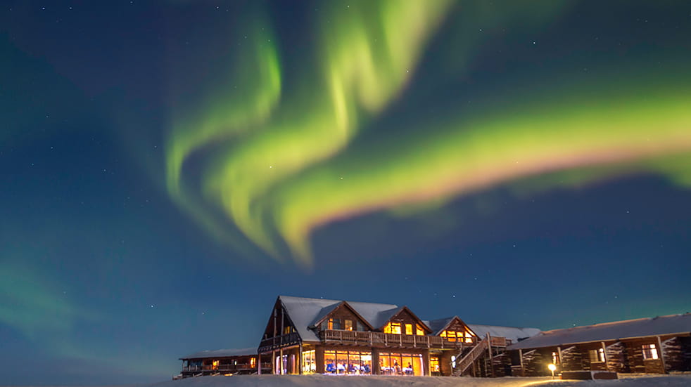 What to see Iceland: Northern Lights over Hotel Ranga